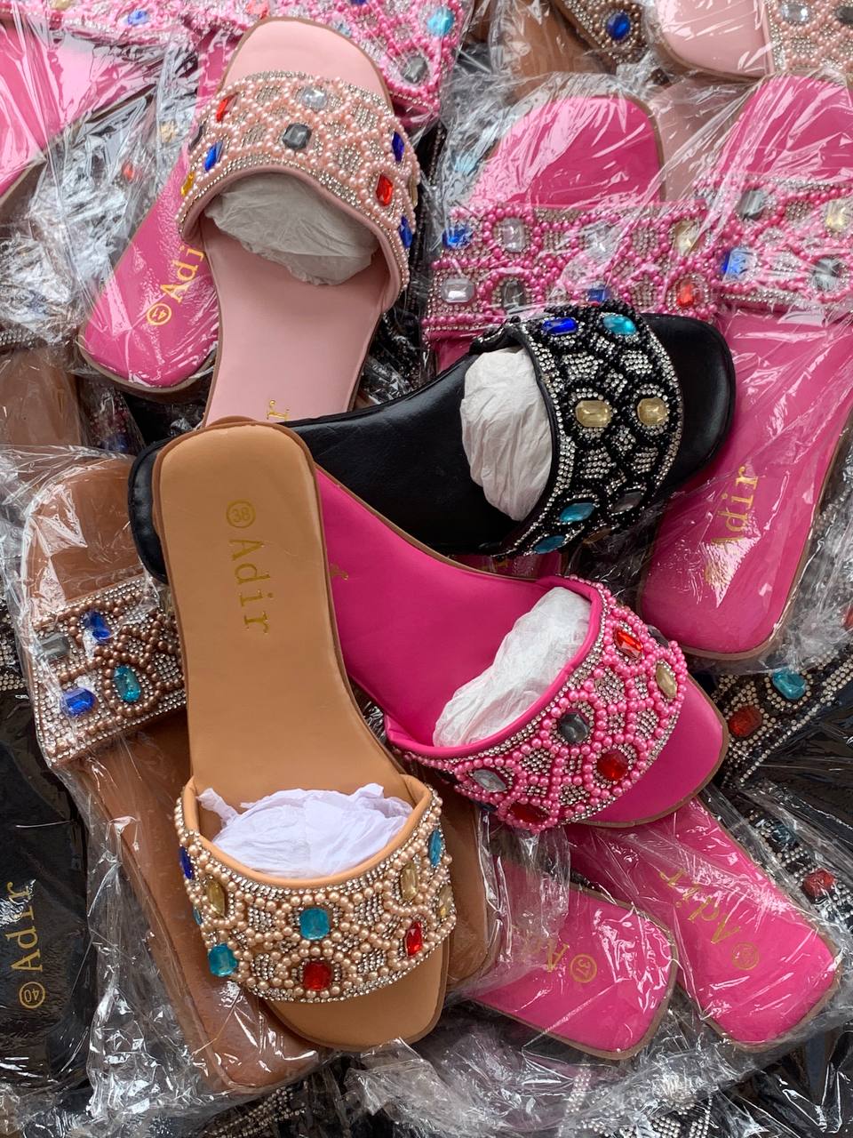 ADIR RHINESTONE SLIDES