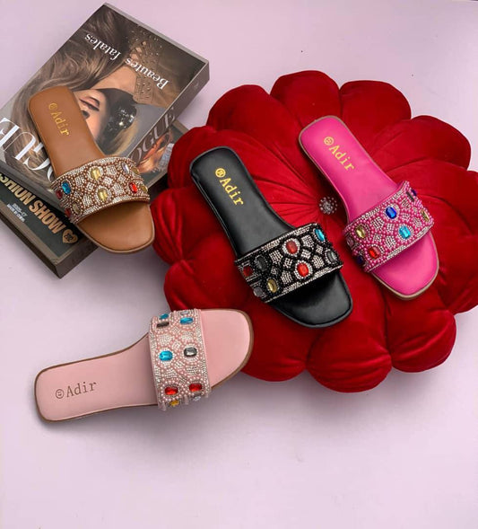ADIR RHINESTONE SLIDES